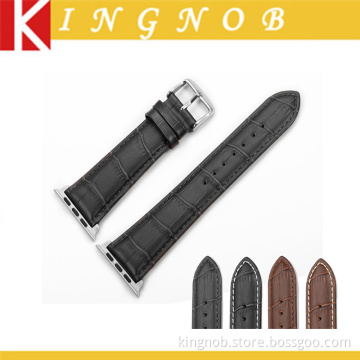Genuine Leather Watch Band Strap Pin Buckle Adaptor For Apple Watch 38mm 42mm